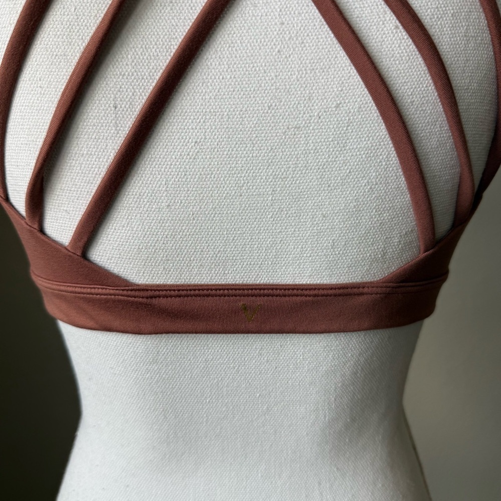 Victoria's Secret Scoop Neck Bralette in Dusty Rose Mauve Brown Sz M Lounge Gym - Picture 3 of 7